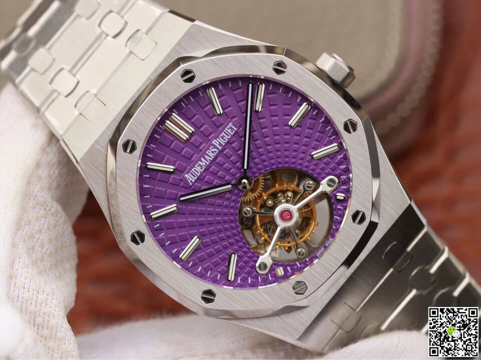 Replica Audemars P1g*et Royal Oak Tourbillon 26522ST.OO.1220ST.01 1:1 Best Edition JF Factory Stainless Steel