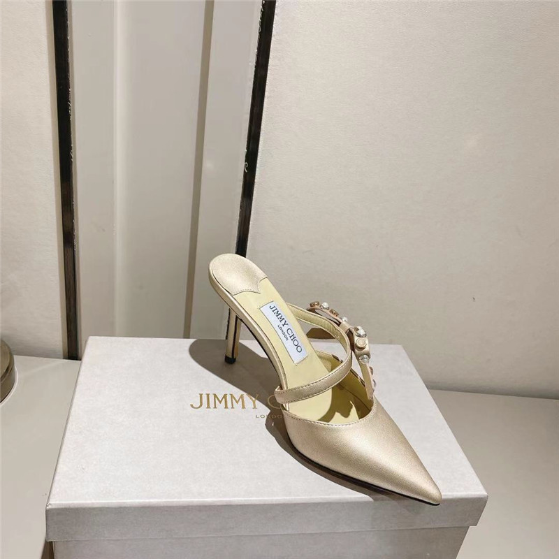 J1m*y Ch00 bow heels dupe Bow High Heel Sandals Slippers