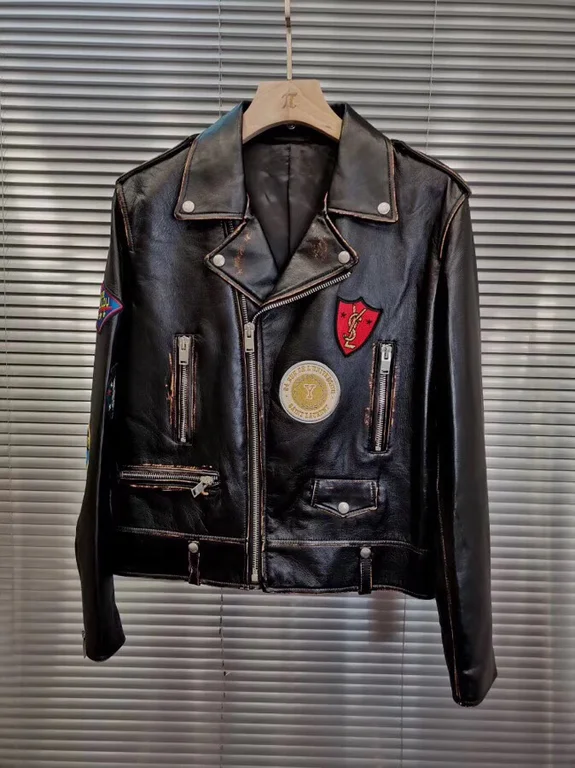 Sa1nt Lau*nt Replica Real Leather Jacket
