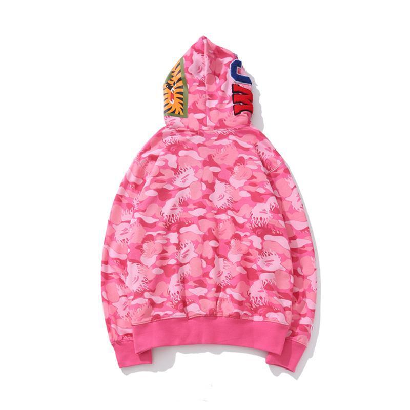 BAPE Fire Camo Shark Full Zip Hoodie