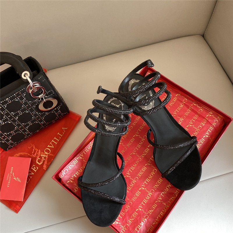 Rene Caovilla Dupe Snake Band Sandals