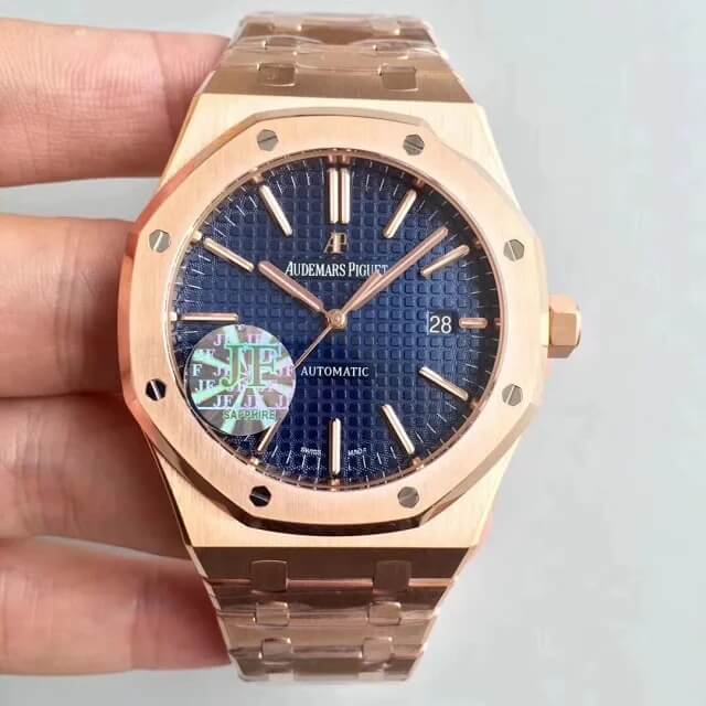 Replica Audemars P1g*et Royal Oak 15400OR.OO.1220OR.03 1:1 Best Edition JF Factory Blue Dial