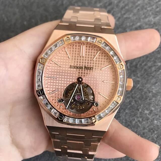 Replica Audemars P1g*et Royal Oak Tourbillon 26514OR.ZZ.1220OR.01 1:1 Best Edition R8 Factory Gold Dial
