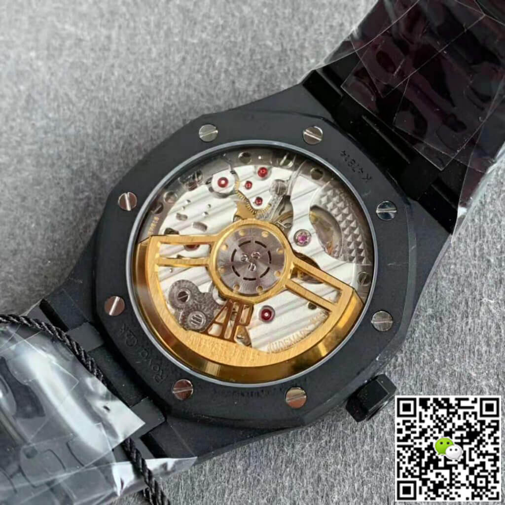 Replica Audemars P1g*et Royal Oak 15500 DLC Version 1:1 Best Edition ZF Factory Black Dial