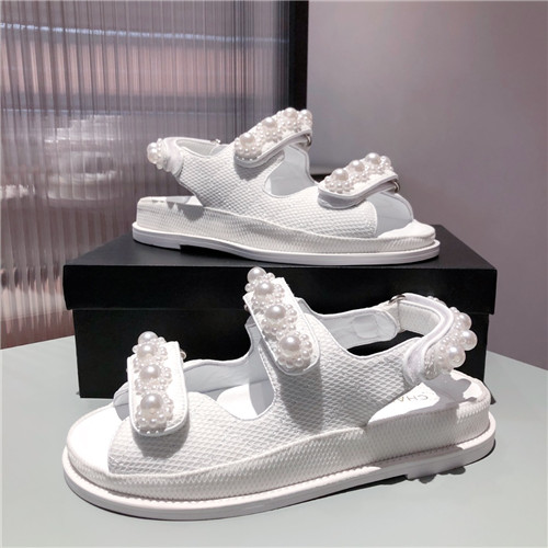 Ch**el flat sandals womens