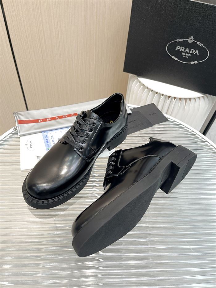 Pra*a MONOLITH BRUSHED LEATHER DERBY SHOES   PRS038