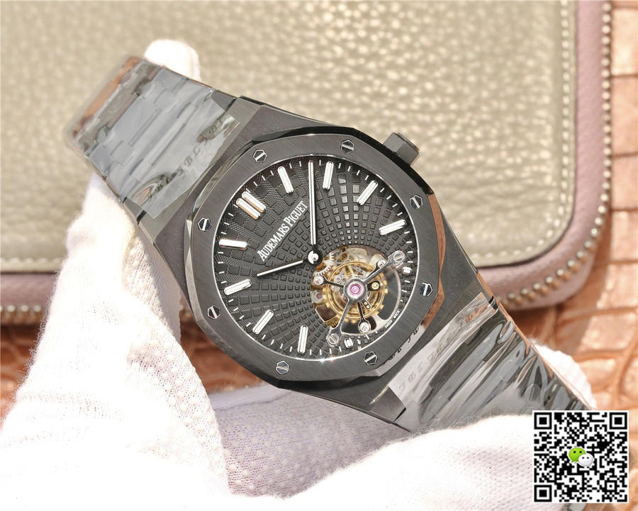 Replica Audemars P1g*et Royal Oak Tourbillon 26522CE.OO.1225CE.01 1:1 Best Edition R8 Factory Black Ceramic