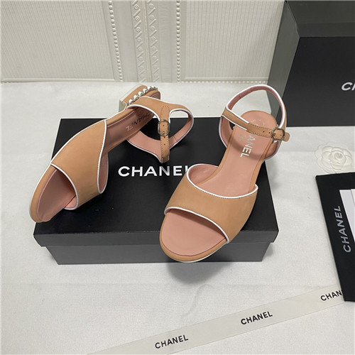 Ch**el flat sandals womens
