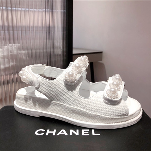 Ch**el flat sandals womens