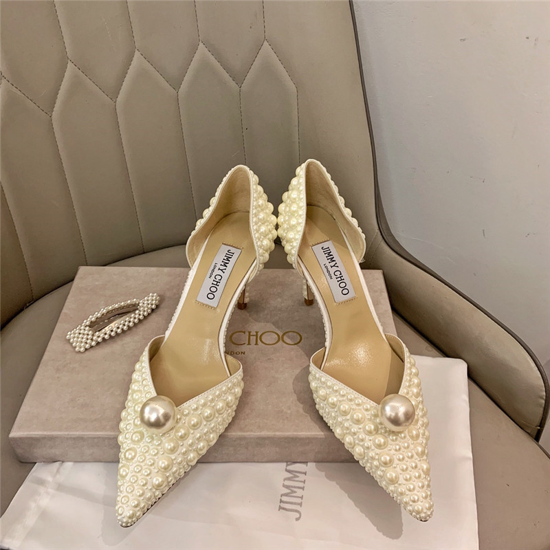 J1m*y Ch00 Pearl Heels Dupe pearl heels