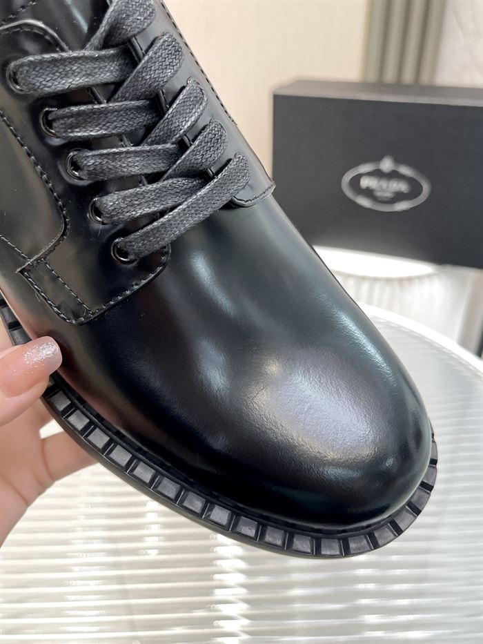 Pra*a MONOLITH BRUSHED LEATHER DERBY SHOES   PRS038