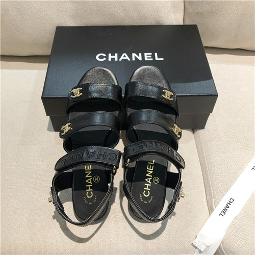Ch**el flat sandals womens