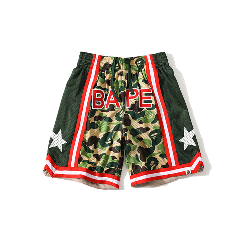 BAPE APE Shorts Camo Blue Red Green Black Pants HDCP8760