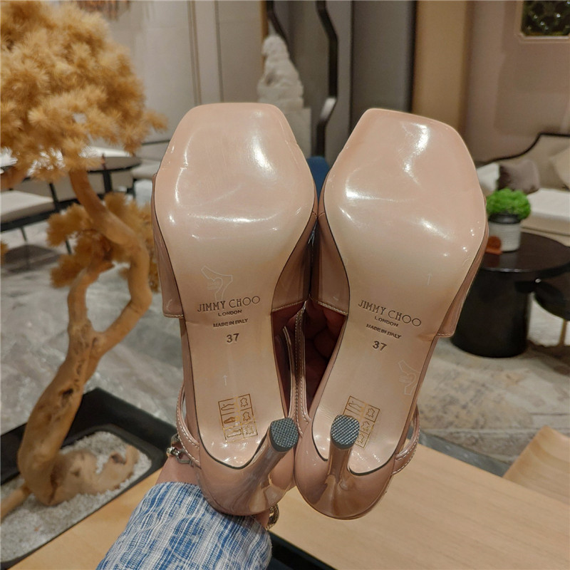 J1m*y Ch00 heeled satin sandals