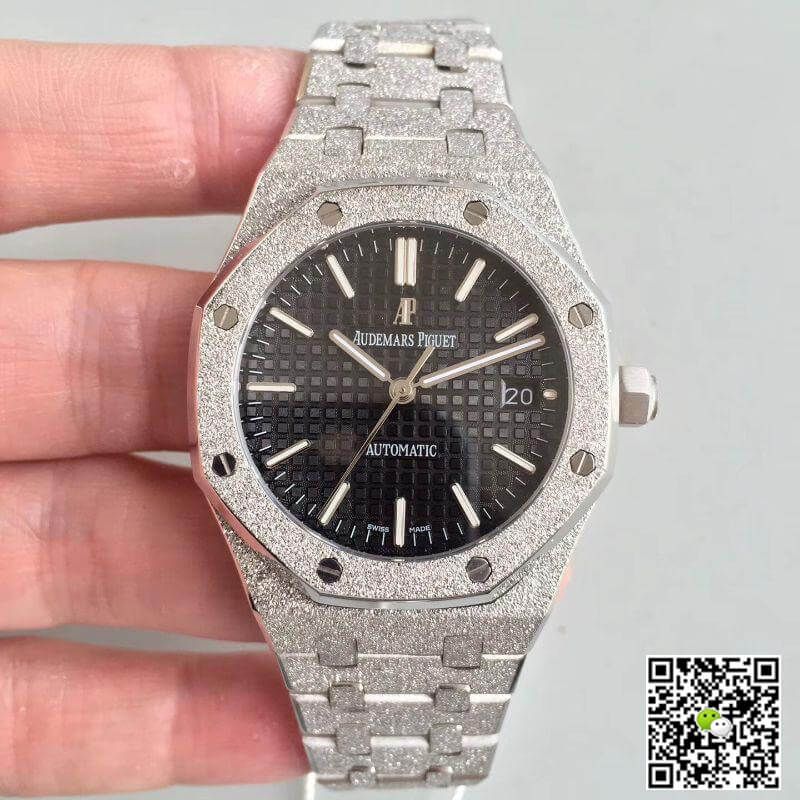 Replica Audemars P1g*et Royal Oak 15454BC.GG.1259BC.01 OM Factory 1:1 Best Edition Swiss ETA3120 Black Textured Dial