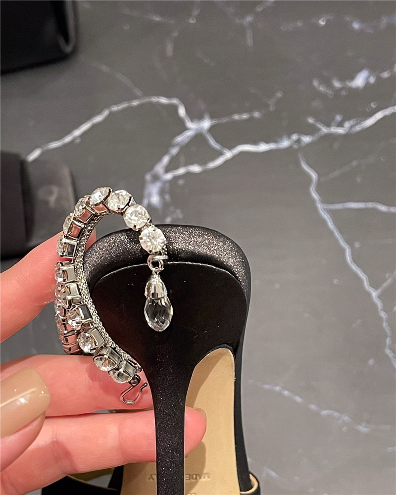J1m*y Ch00 new ice fish mouth high-heeled sandals