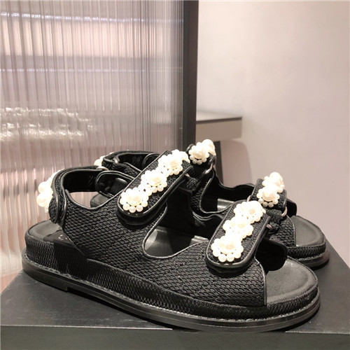 Ch**el flat sandals womens
