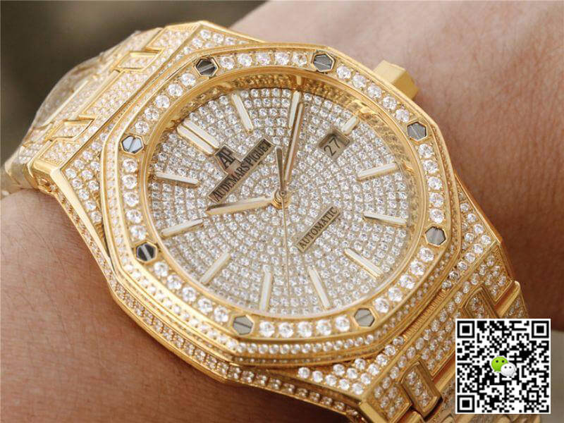 Replica Audemars P1g*et Royal Oak 15400.OR01 1:1 Best Edition Swiss ETA3120 White D1am0nd Dial