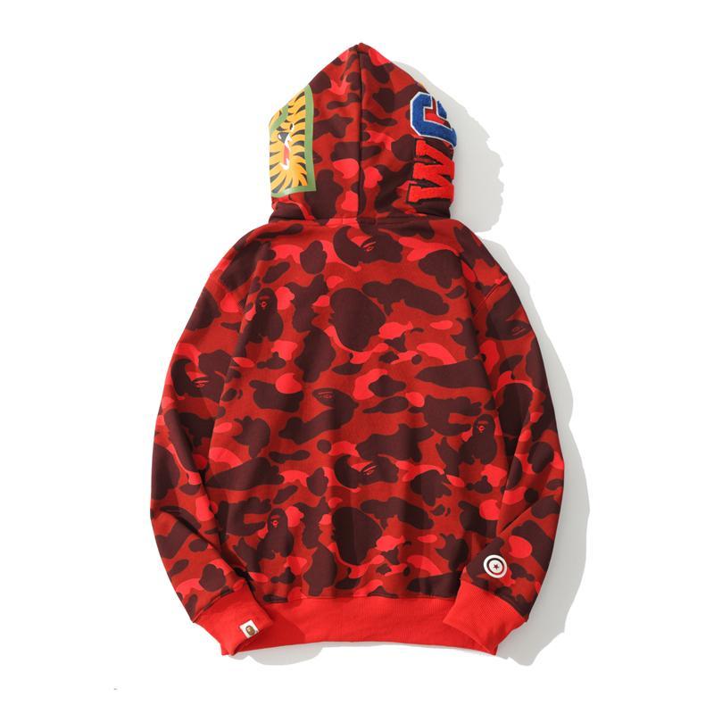 BAPE 1st Color Camo Shark Double Full Zip Hoodie