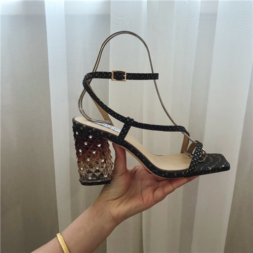 J1m*y Ch00 block heels sandals