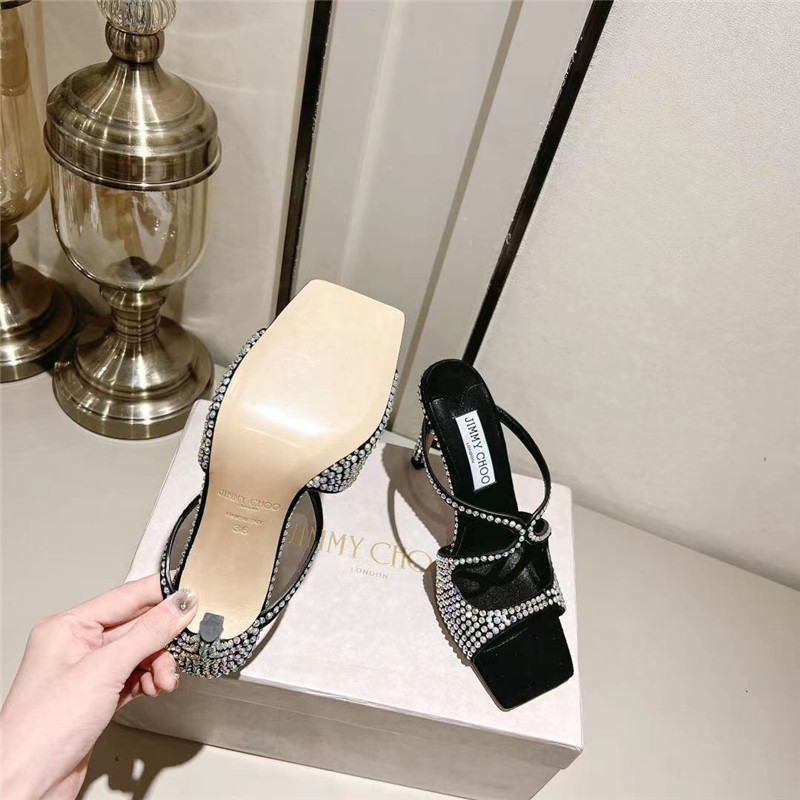 J1m*y Ch00 hot D1am0nd series high-heeled sandals
