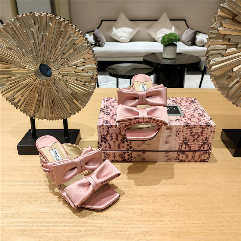 J1m*y Ch00 bow heels dupe bow crinkle sandals