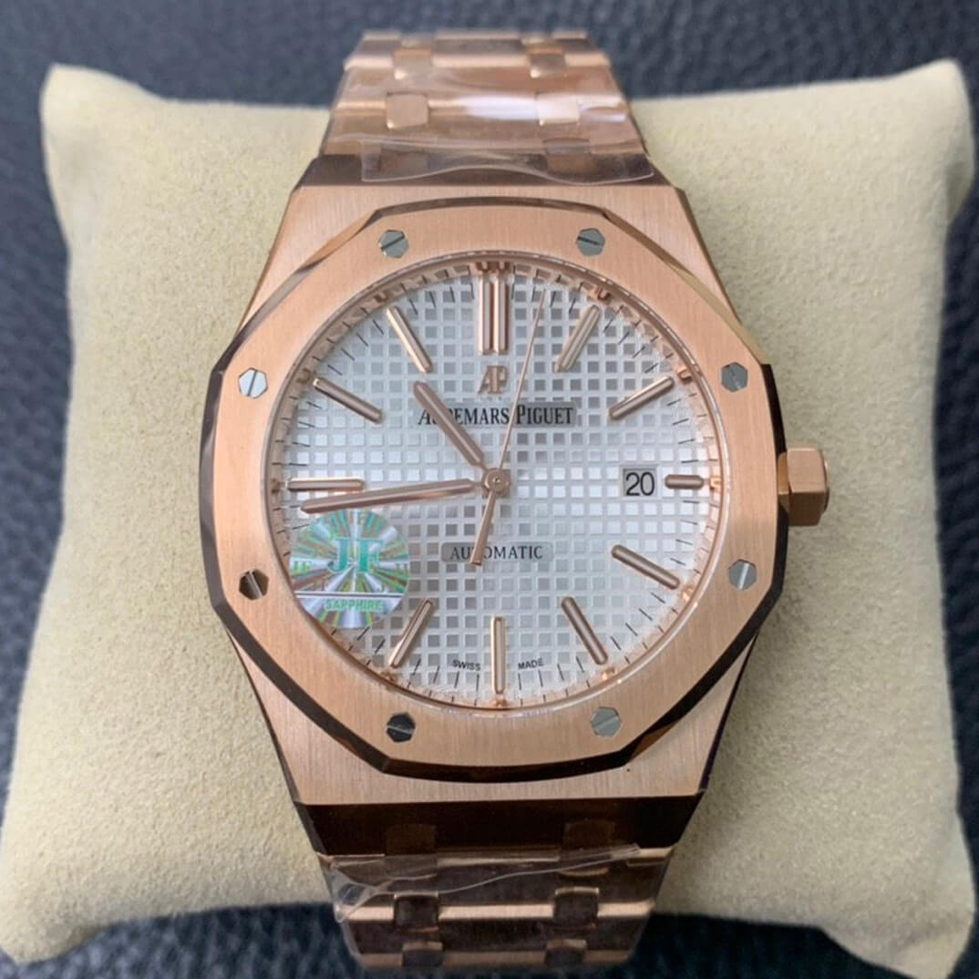 Replica Audemars P1g*et Royal Oak 15450BA.OO.1256BA.01 JF Factory 1:1 Best Edition Swiss ETA3120 White Dial