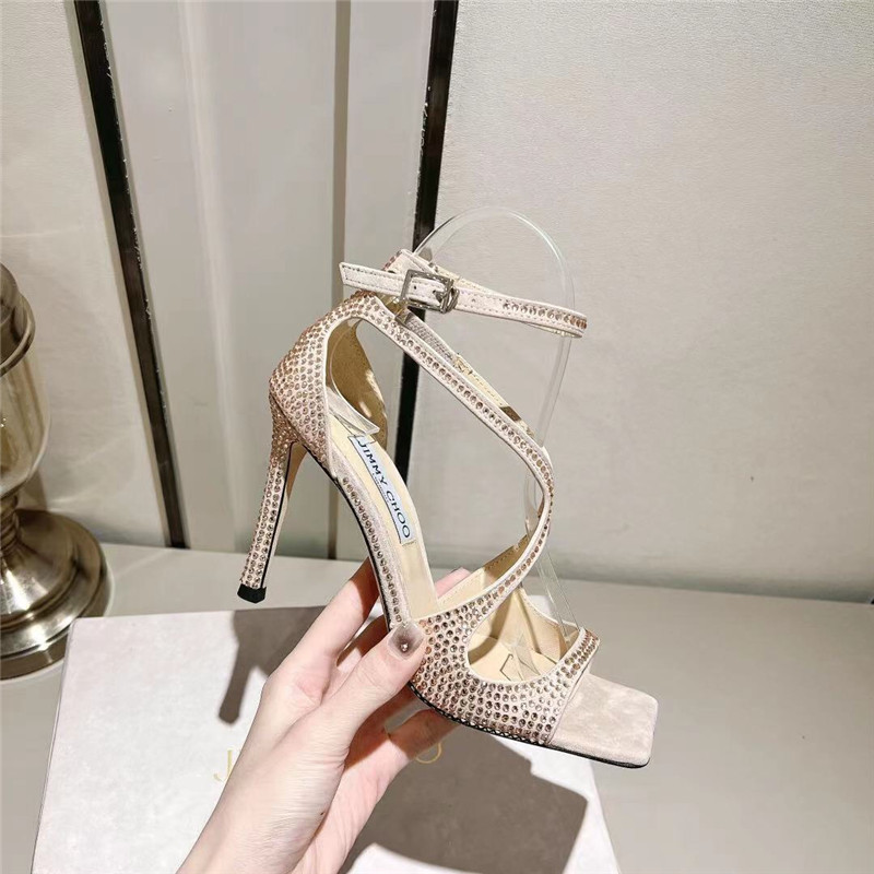 J1m*y Ch00 hot D1am0nd series high-heeled sandals