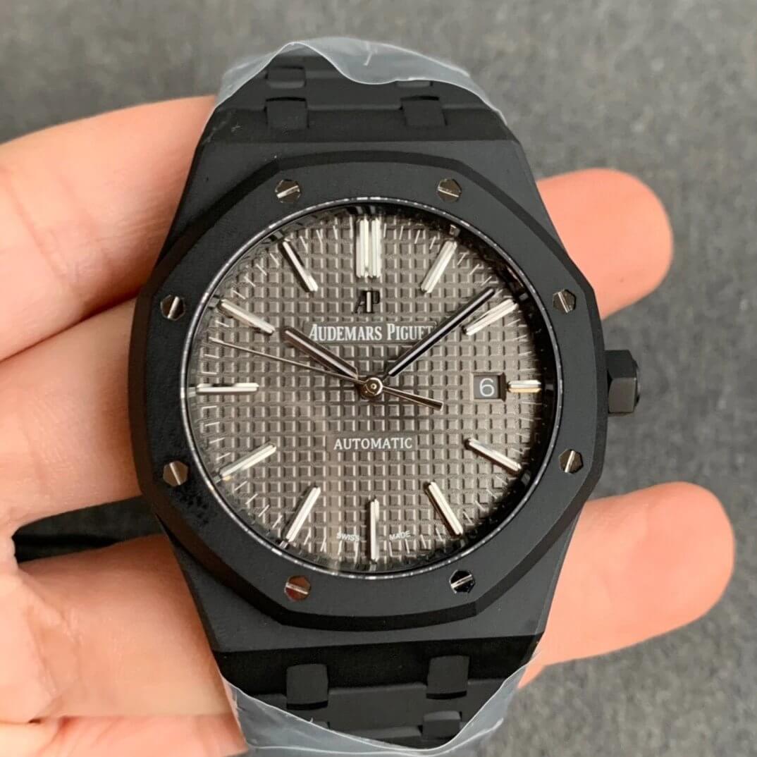 Replica Audemars P1g*et Royal Oak 15400 DLC Version 1:1 Best Edition ZF Factory Grey Dial