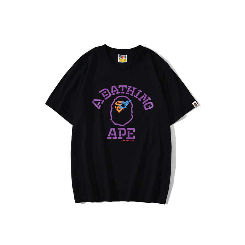 Bape Ape Head Neon Lights Cotton T Shirt 1670