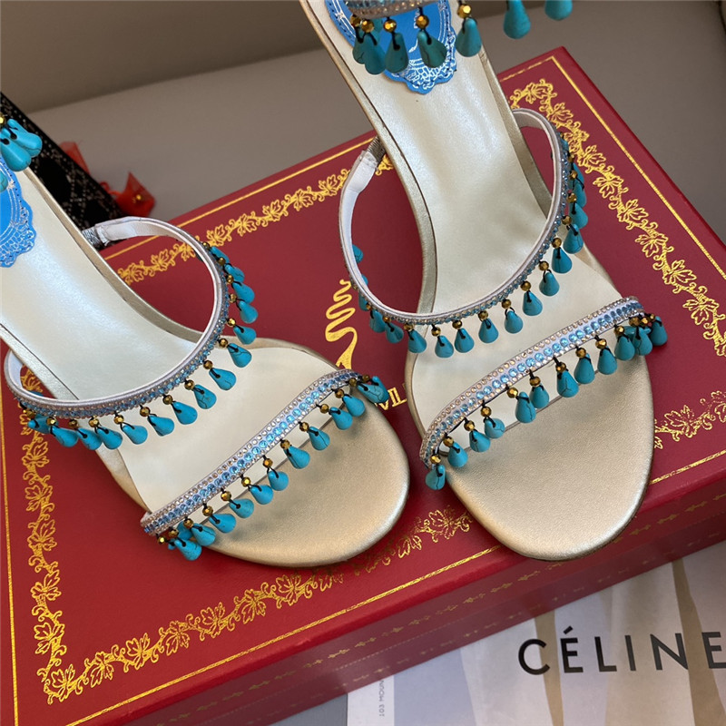 Rene Caovilla Dupe Classic snake wrap sandals