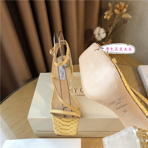 J1m*y Ch00 block heels sandals