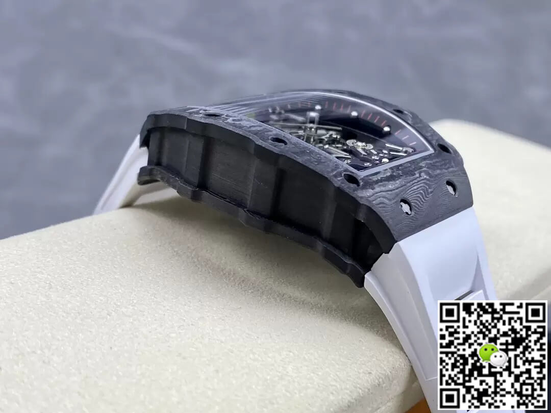 Richard Mille Replica RM35-02 1:1 Best Edition T+ Factory Carbon Fiber White Strap