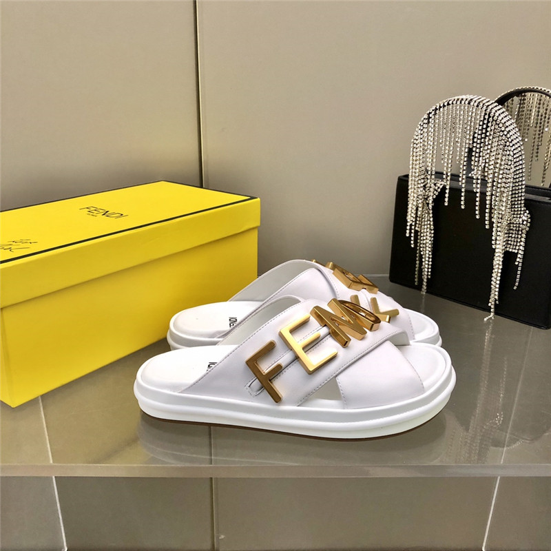 F**di cross flat sandals
