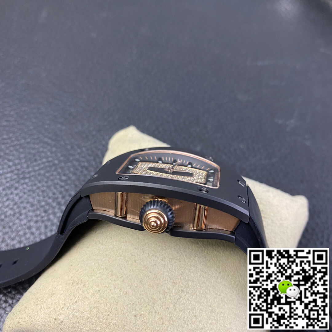 Richard Mille Replica RM 07-01 1:1 Best Edition RM Factory Black Rubber Strap