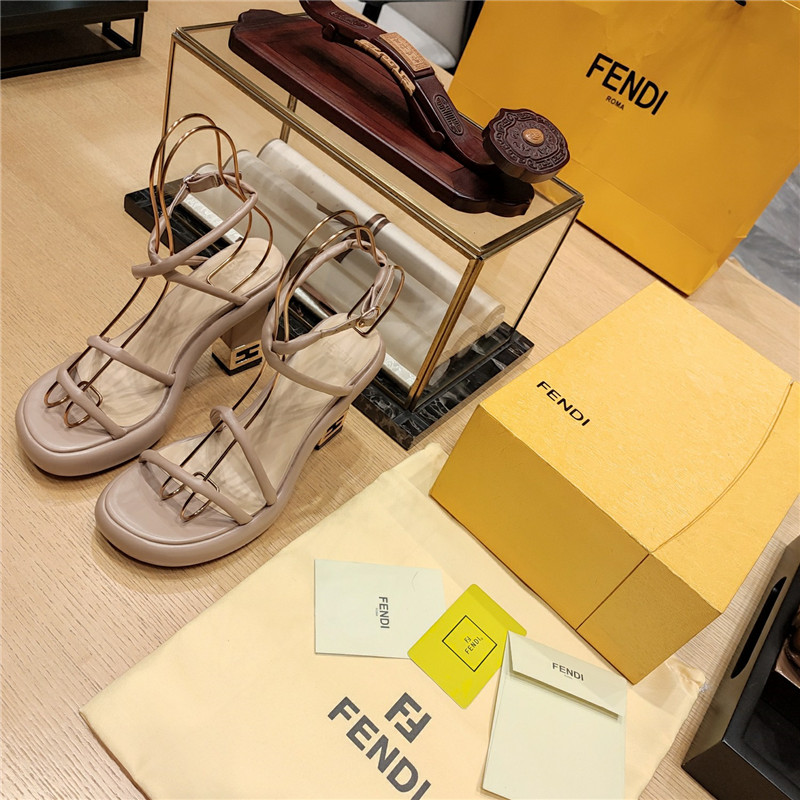 F**di color block haute couture sandals