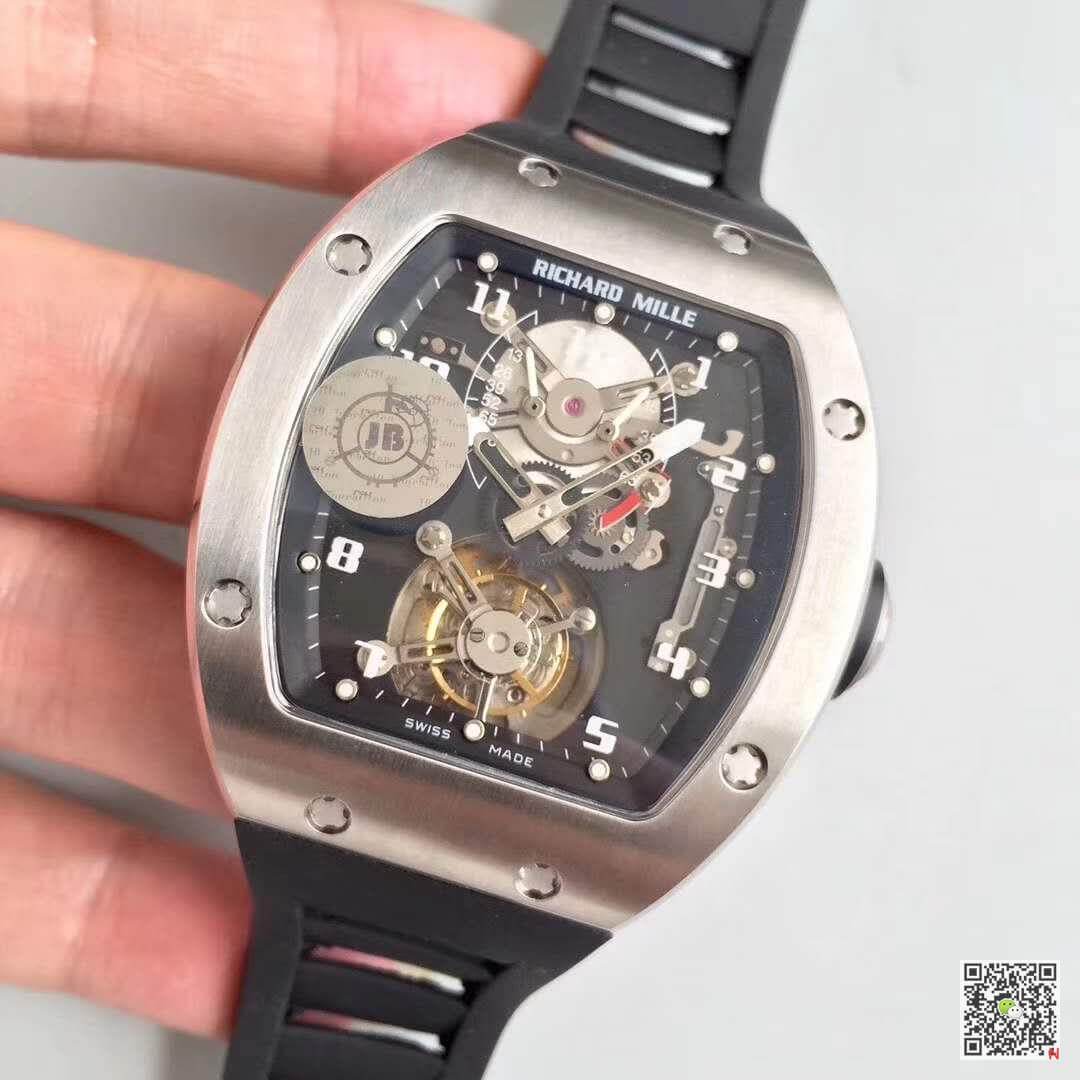 Replica Richard Mille RM001 Tourbillon JB factory 1:1 Best Edition Swiss Tourbillon Black Dial