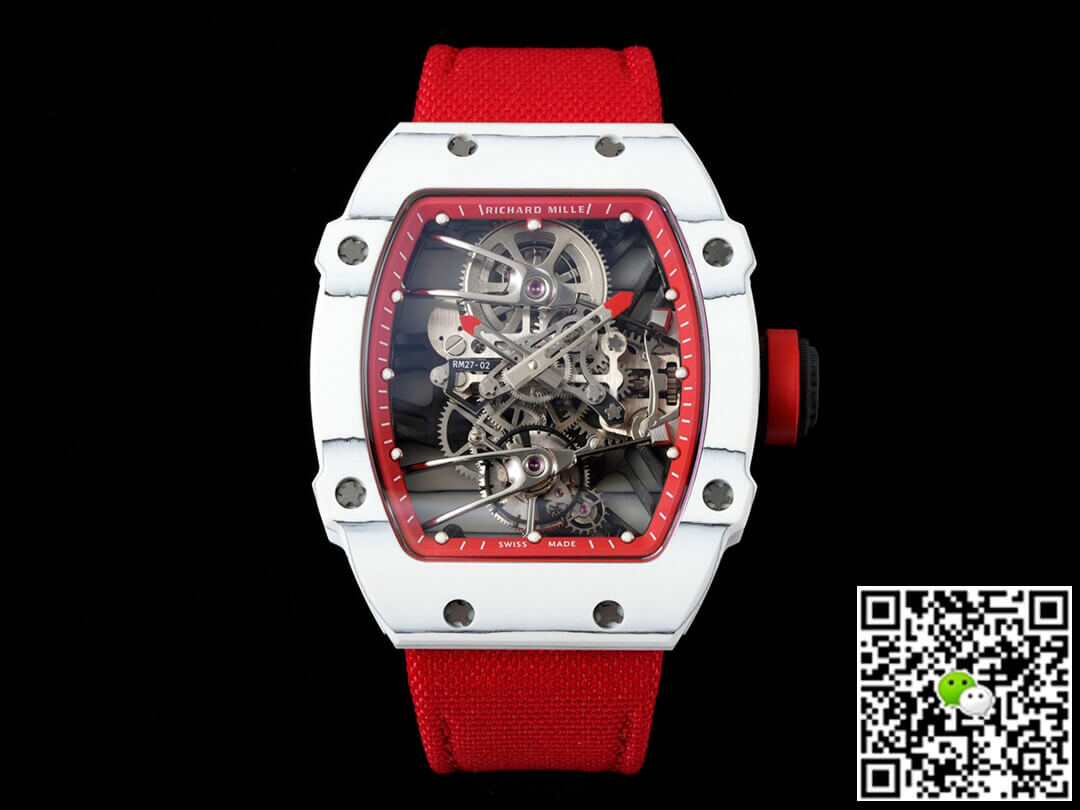 Replica Richard Mille RM27-02 Rafael Nadal Tourbillon 1:1 Best Edition RM Factory Red Strap