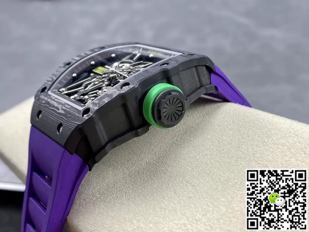 Richard Mille Replica RM35-02 1:1 Best Edition T+ Factory NTPT Carbon Fiber Purple Strap