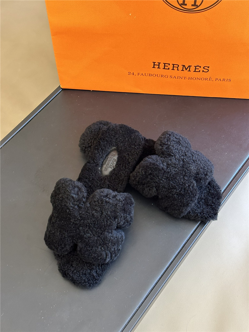 H**me5 fur roll cake hair H slippers