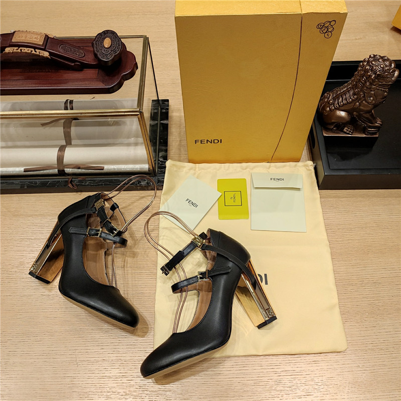 F**di electroplated high heel sandals
