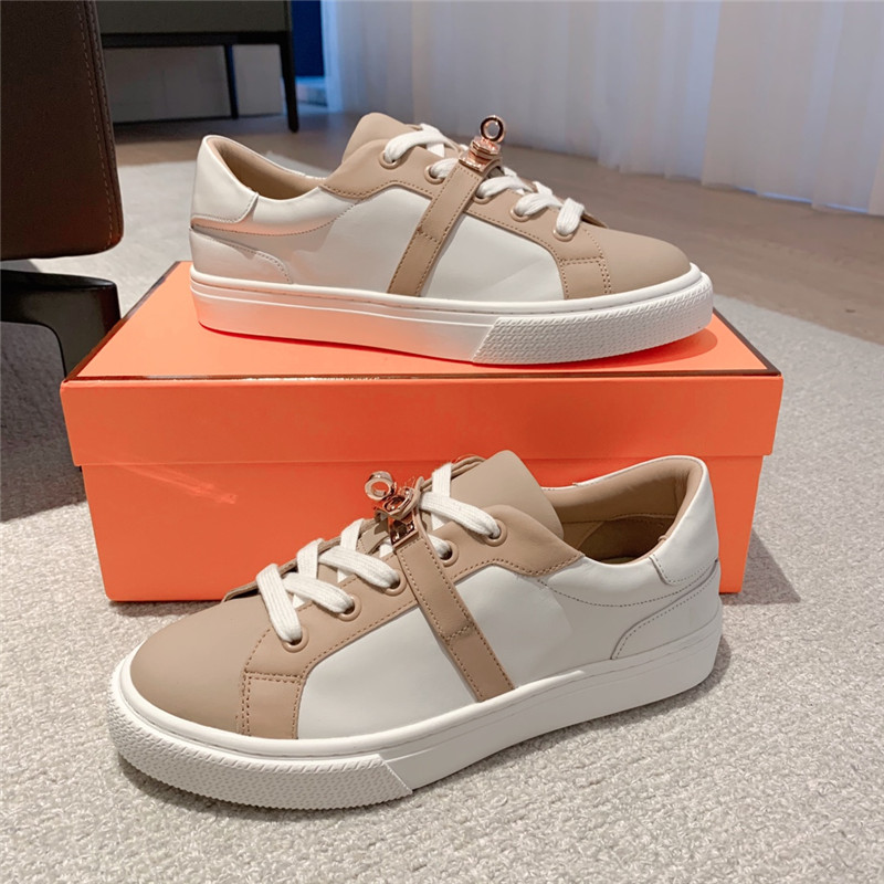 H**me5 British retro design white shoes