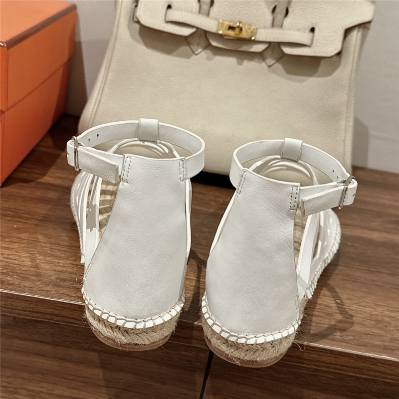 H**me5 cutout pig nose espadrille sandals