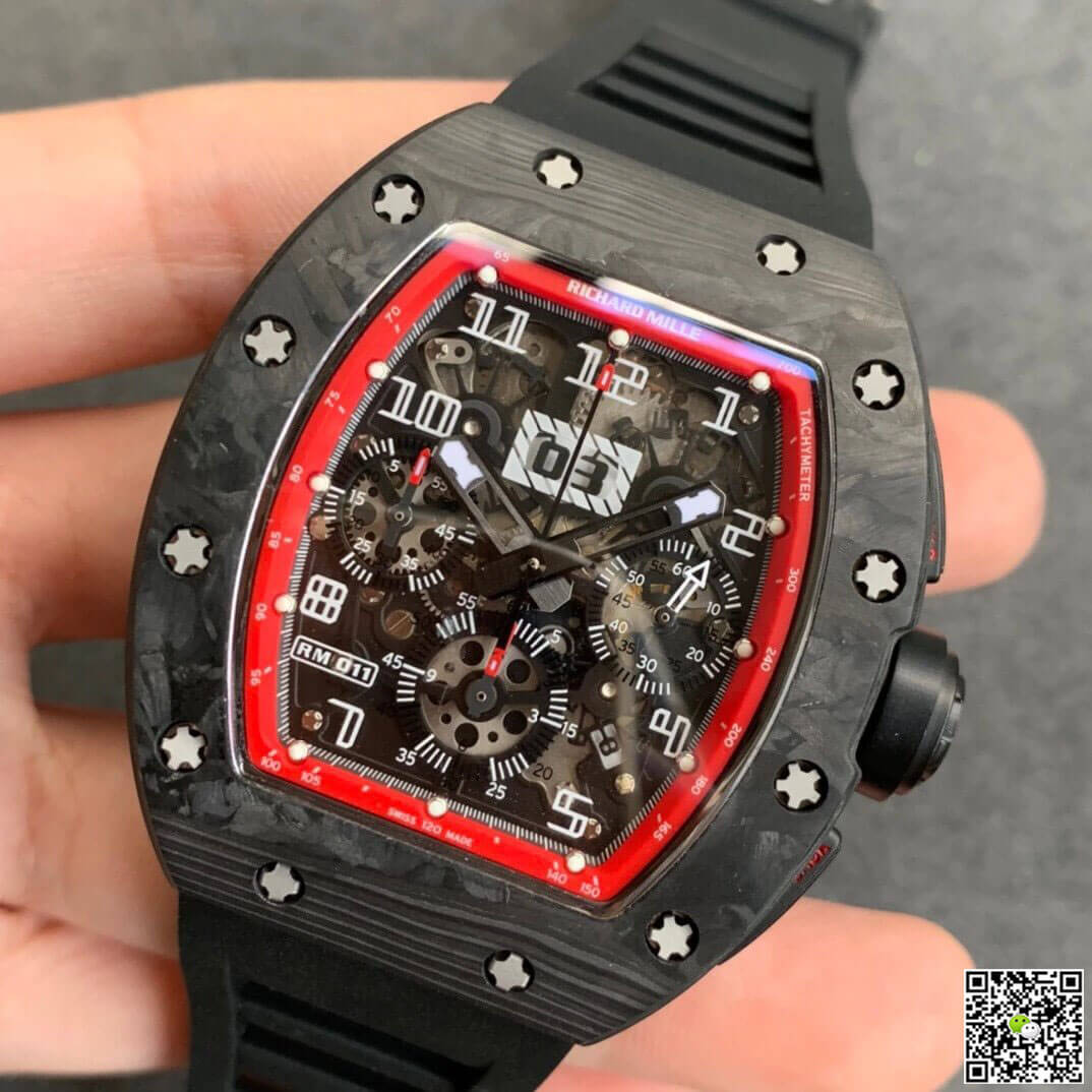 Replica Richard Mille RM011 1:1 Best Edition KV Factory Carbon Fiber Case