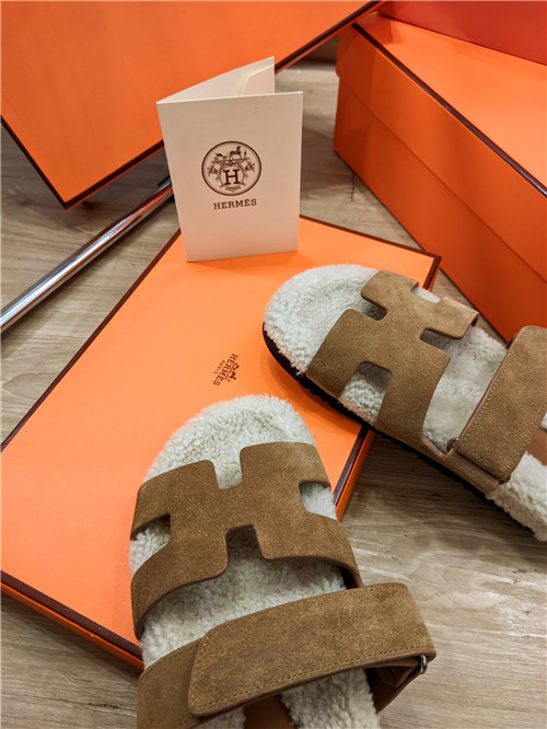 H**me5 lamb wool flat slippers