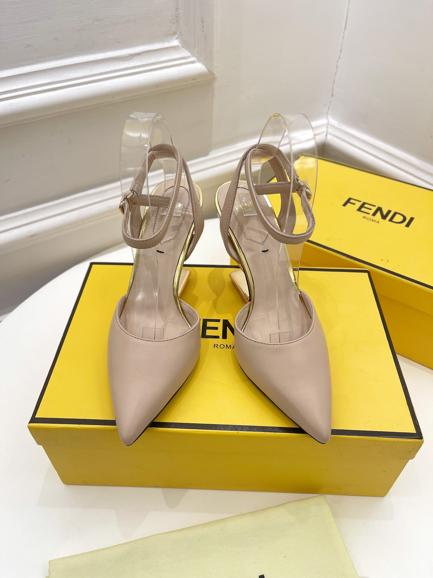 F**di first leather high-heel sandals