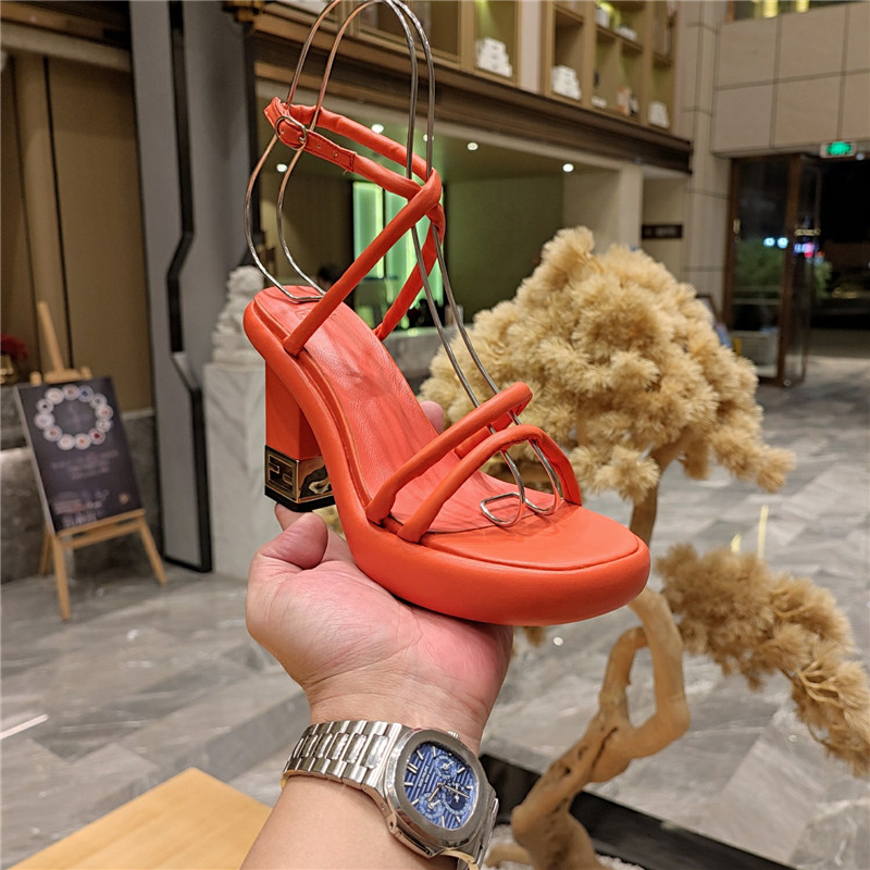 F**di color block haute couture sandals
