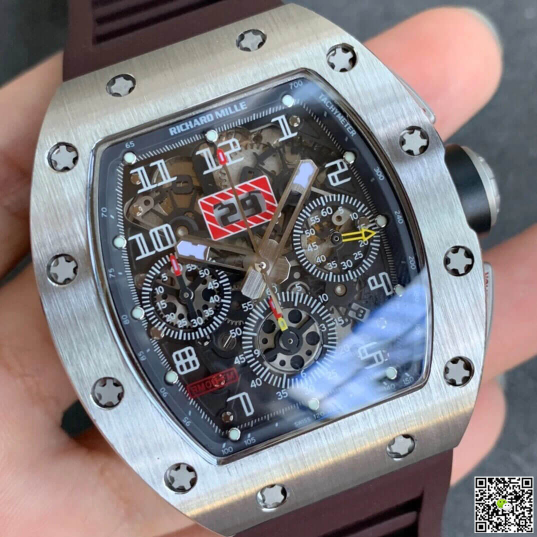 Replica Richard Mille RM11 1:1 Best Edition KV Factory Titanium Brown Strap