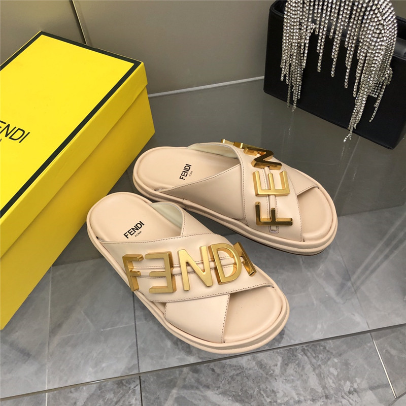 F**di metal logo slides