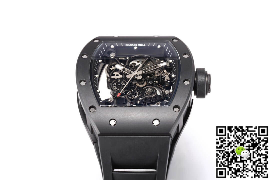 Replica Richard Mille RM-055 1:1 Best Edition BBR Factory V2 Black Ceramic Case